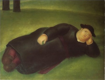 Fernando Botero œuvres - Le prêtre prolonge Fernando Botero